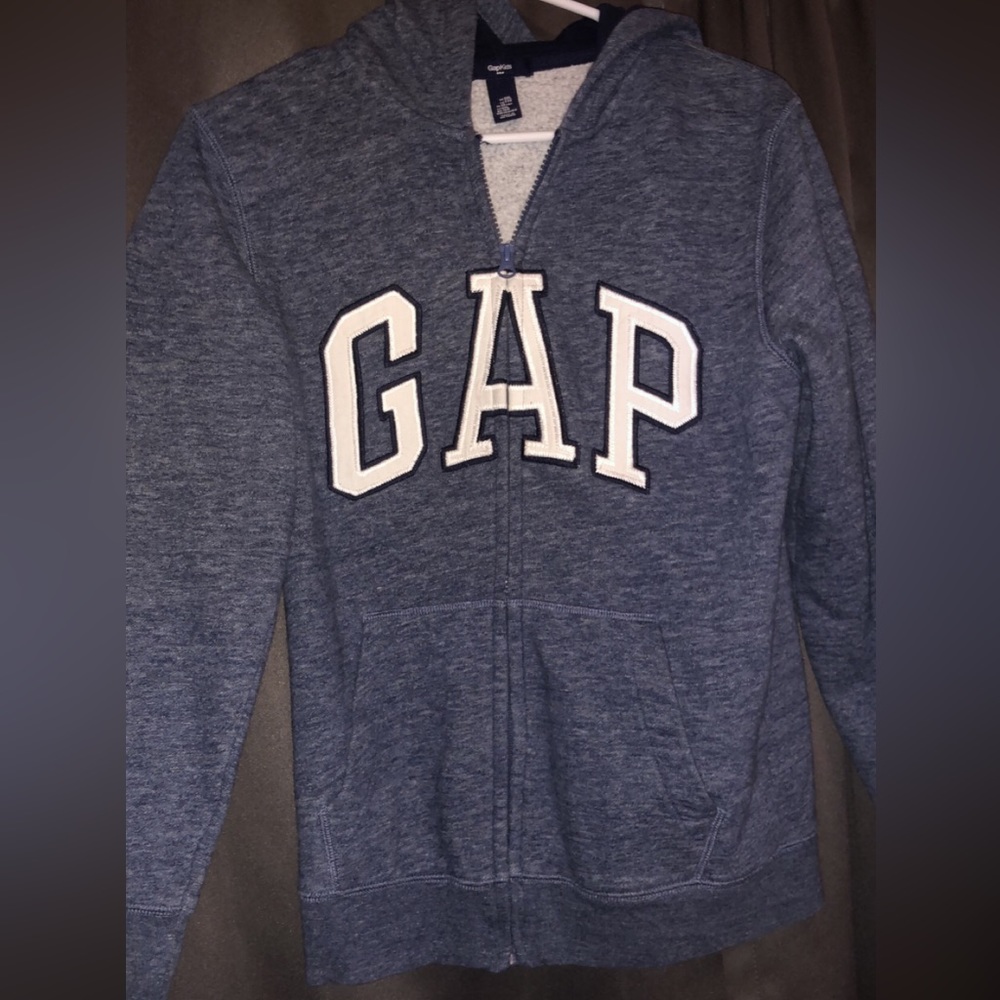 blue zip up